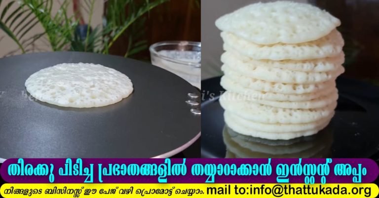 Instant breakfast appam
