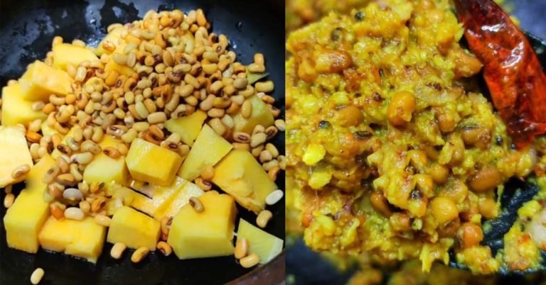Pumpkin,cow beans Curry