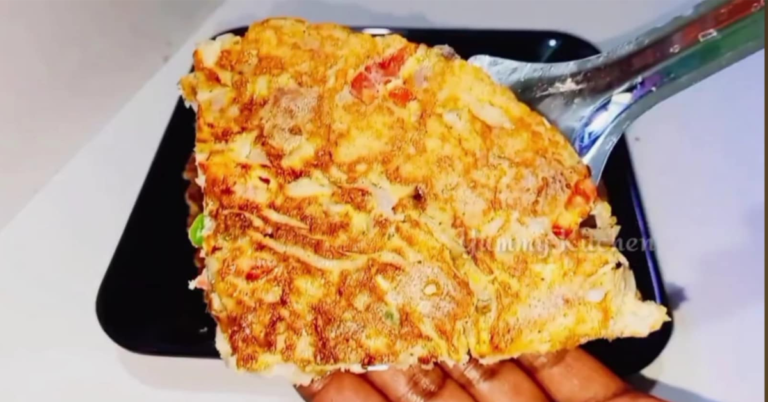 Bread, egg snack for Breakfast