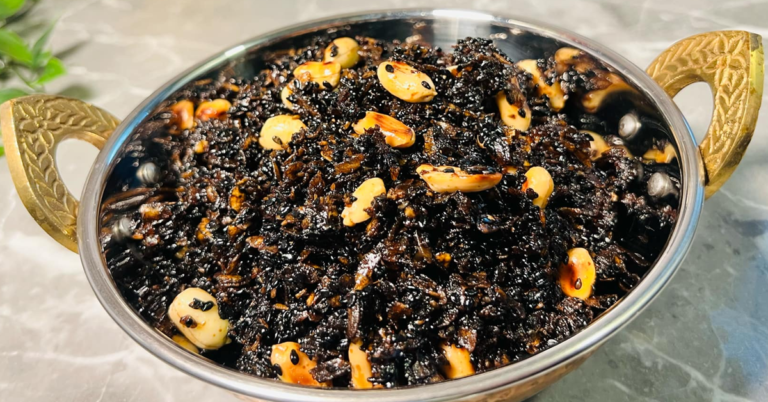 Sesame and rice flake recipe