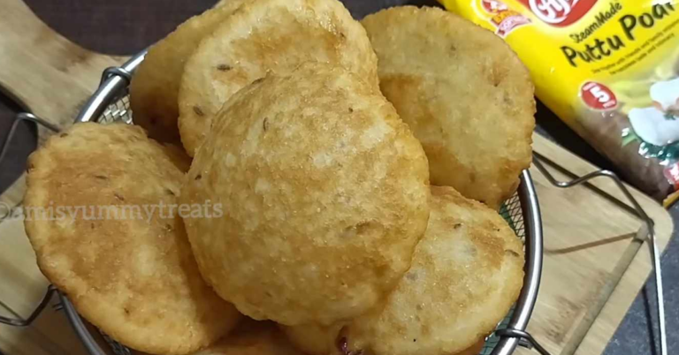 Oats poori and chicken curry